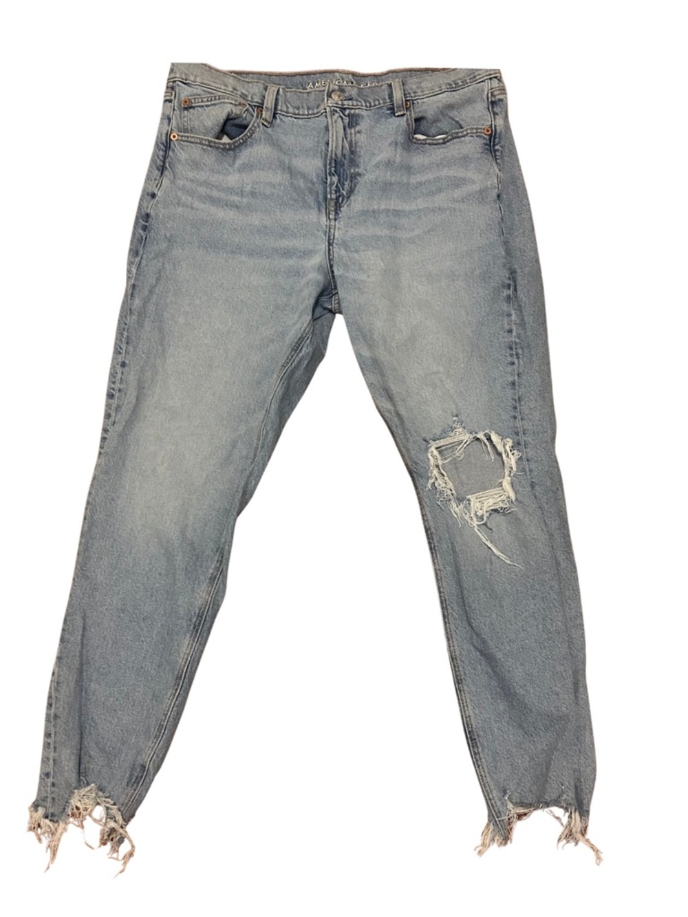 American Eagle Outfitters Light Blue Distressed 90s Skinny Jeans